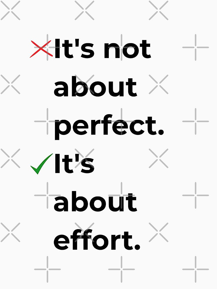 Effort Over Perfection HD Sticker – New Year Fitness Motivation Growth Mindset Design | 2026 new year goal and resolution by MillionaireGenZ ⭐⭐⭐⭐⭐ (5.0)