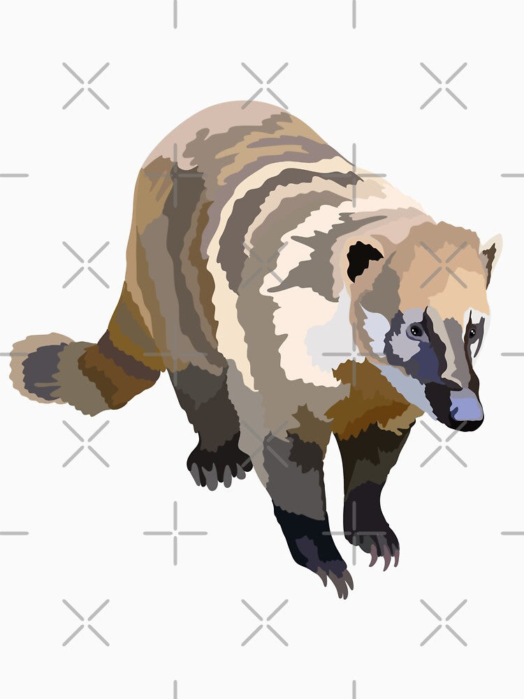 C is for Coati, Coati Illustration – Playful South American Mammal Wildlife Art by PrettylittlepastelUk