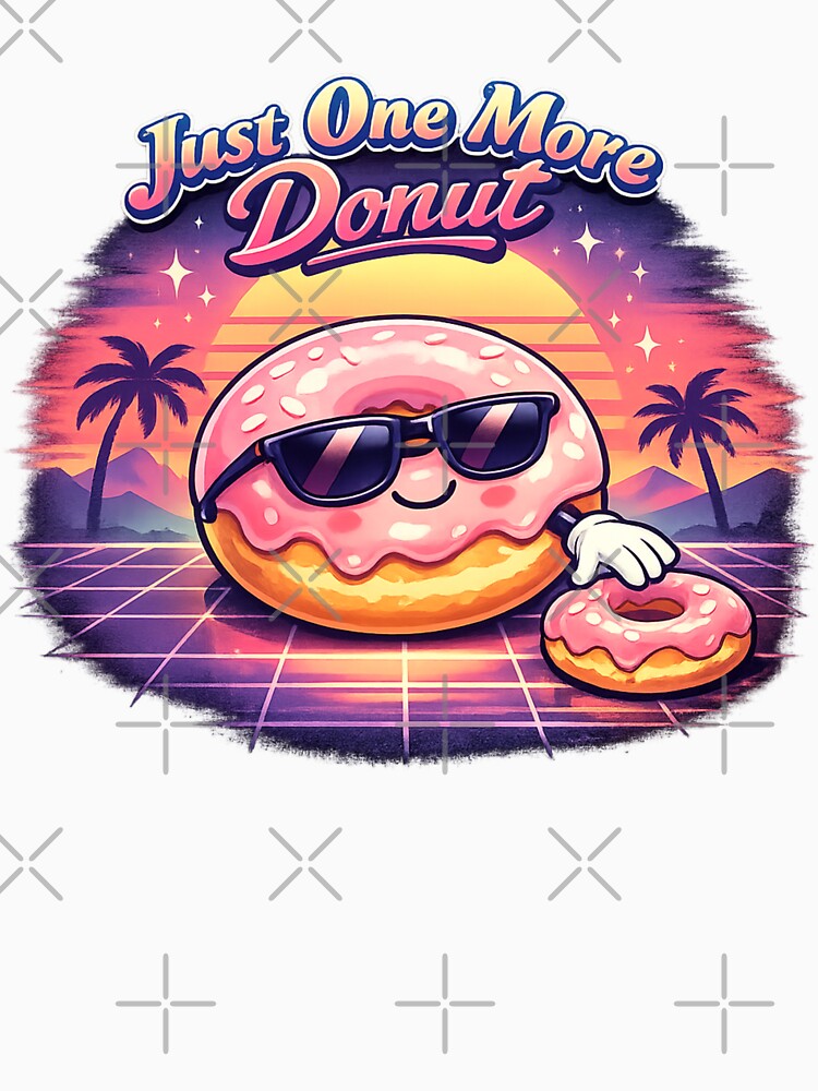 Just One More Donut – Retro Pastel 80s Aesthetic by MartBook