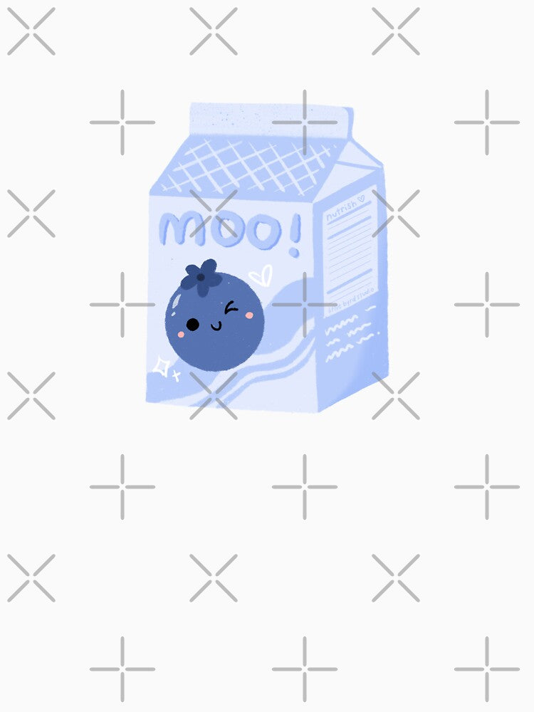 Moo Blueberry Milk Carton by LittleByrdSTU by Martie Mart