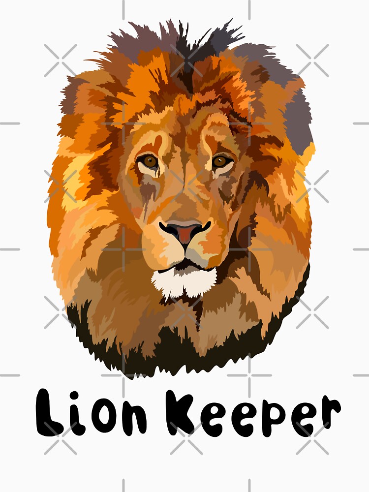 L is for Lion Keeper,Lion Keeper Design – Dedicated Big Cat Care and Wildlife Keeper Artwork by PrettylittlepastelUk