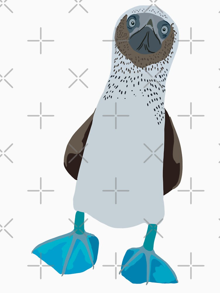 B is for Blue Footed Booby, Blue-Footed Booby Illustration – Iconic Tropical Seabird Artwork by PrettylittlepastelUk