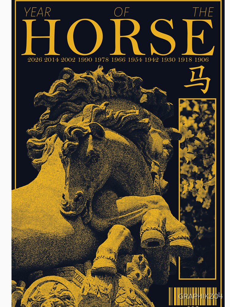 Chinese Zodiac Horse Poster by GRAPHIKZ04