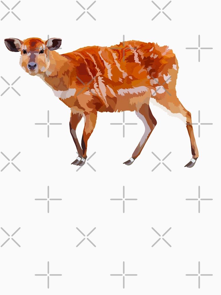 S is for Sitatunga,Sitatunga Artwork – Wetland Antelope Illustration and African Wildlife Design by PrettylittlepastelUk