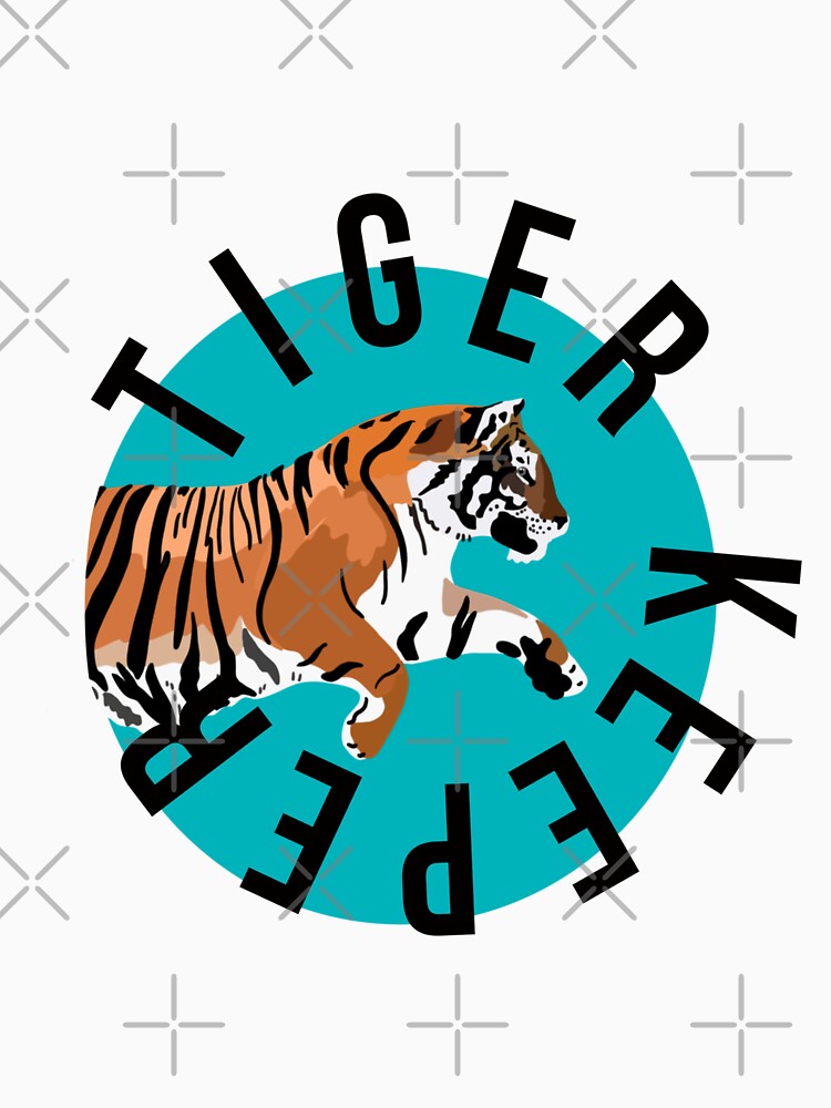 T is for Tiger Keeper, Tiger Keeper Design – Dedicated Big Cat Care and Wildlife Keeper Artwork by PrettylittlepastelUk