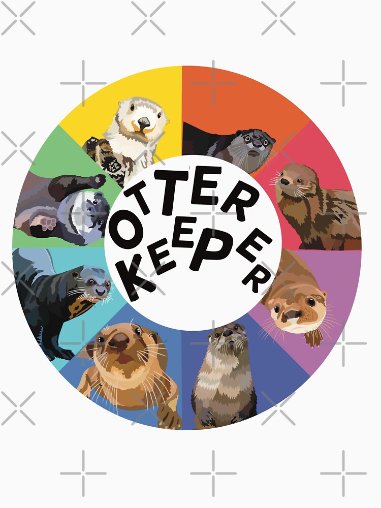 O is for Otter Keeper,Otter Keeper Design – Caring Wildlife Keeper Artwork for Otter Conservation by PrettylittlepastelUk