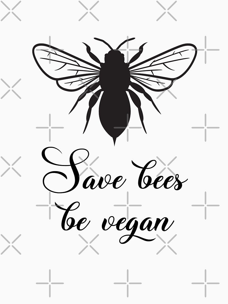 Save bees be vegan quote by MalikaBela