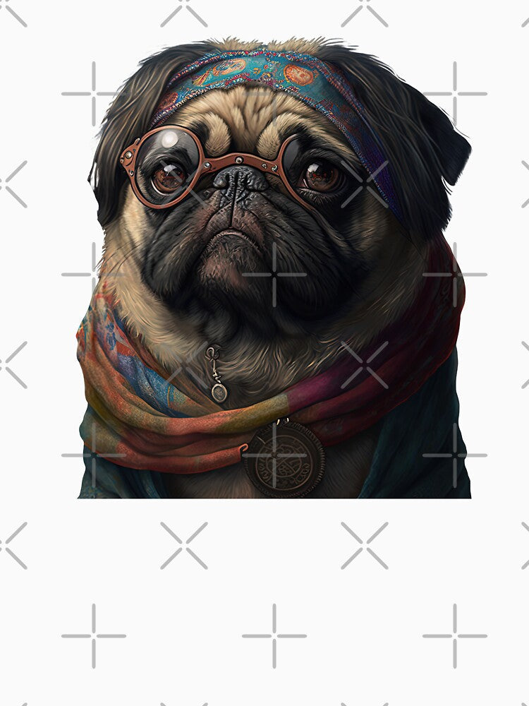 Pug hippy by AnimalArtPhotos