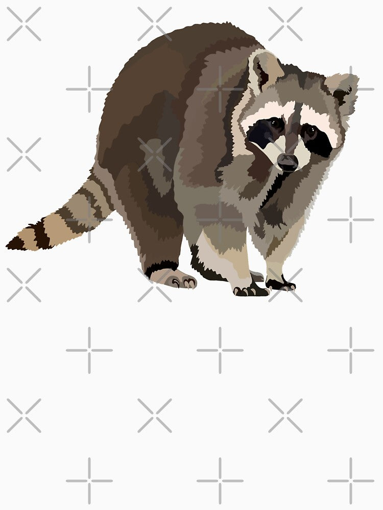 R is for Raccoon,Raccoon Illustration – Playful North American Wildlife Art by PrettylittlepastelUk