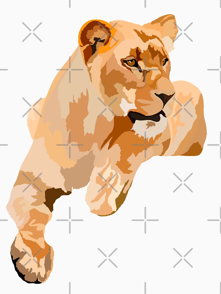 L is for Lioness,Lioness Artwork – Majestic Big Cat Illustration and Wildlife Design by PrettylittlepastelUk