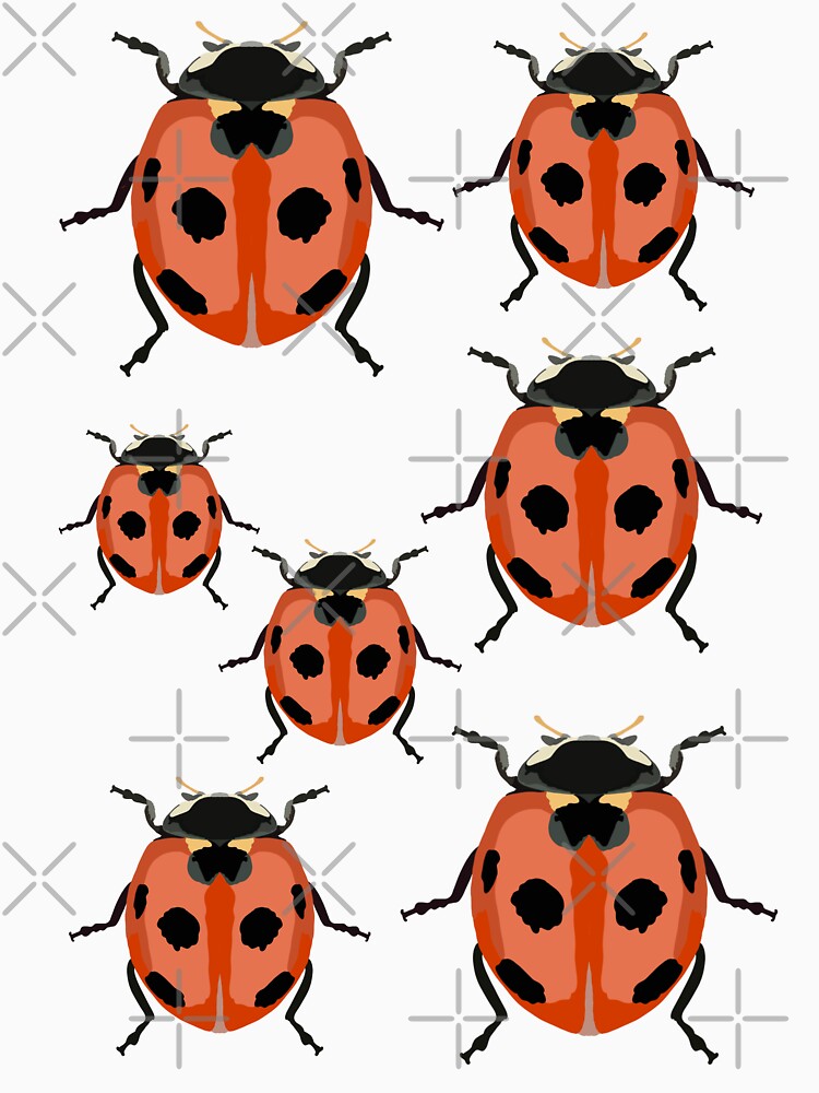 L is for Lady Bug,Ladybug Artwork – Charming Insect Illustration and Garden Wildlife Design by PrettylittlepastelUk