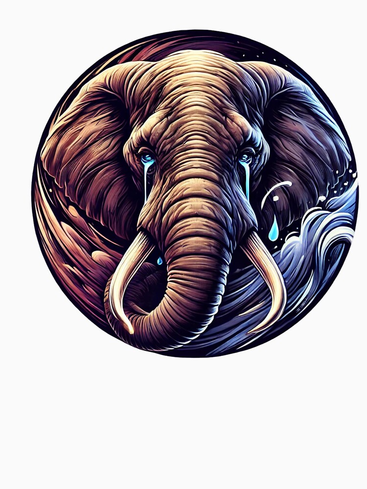 Crying Elephant - Emotional Wildlife Art by Nauert's