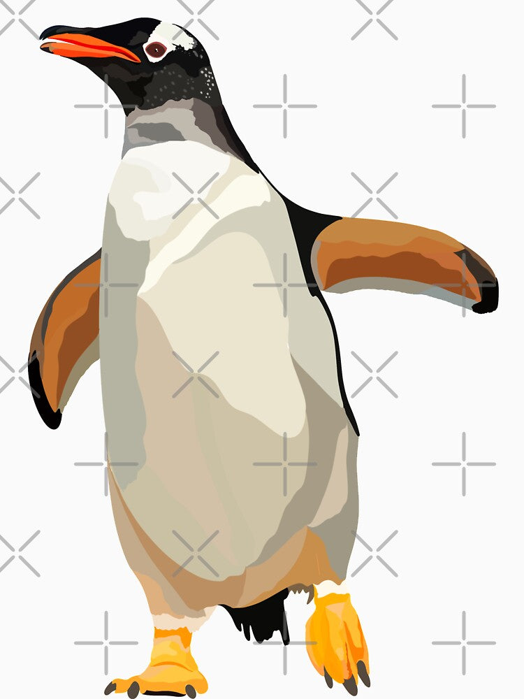 G is for Gentoo Penguin,Gentoo Penguin Artwork – Charming Antarctic Bird Illustration and Marine Wildlife Design by PrettylittlepastelUk