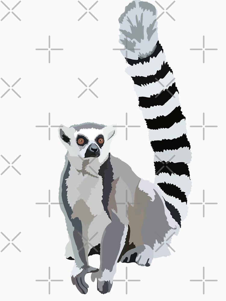 R is for Ring-tailed LemurRing-tailed Lemur Illustration – Iconic Primate Art for Wildlife and Nature Lovers by PrettylittlepastelUk