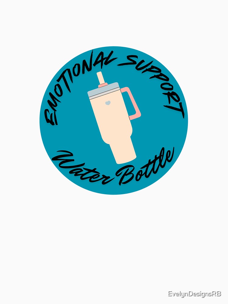 Emotional support water bottle, blue by Evelyn Designs