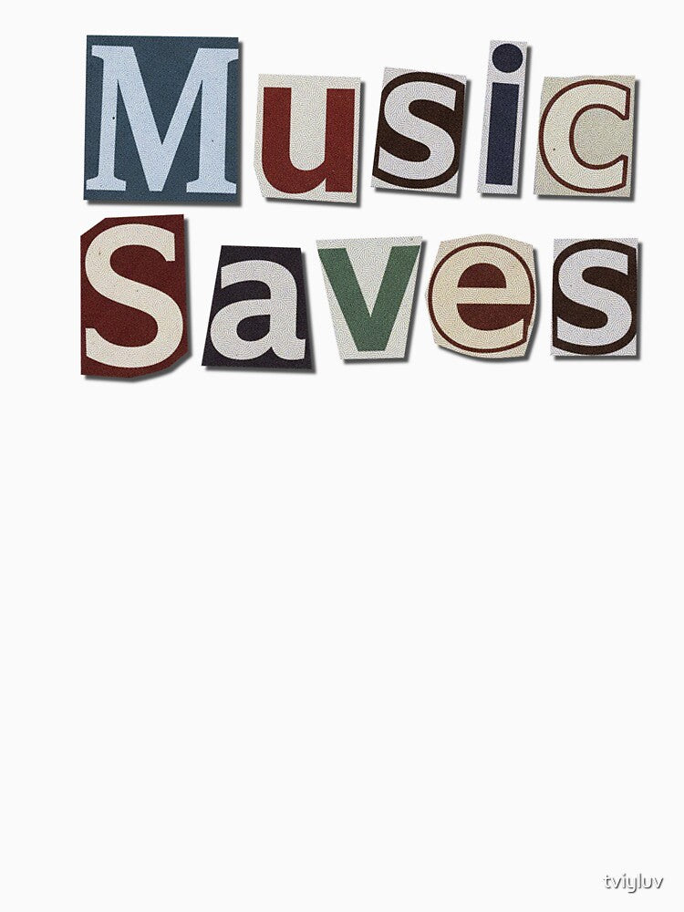 Music Saves – Collage Typography Design by tviyluv
