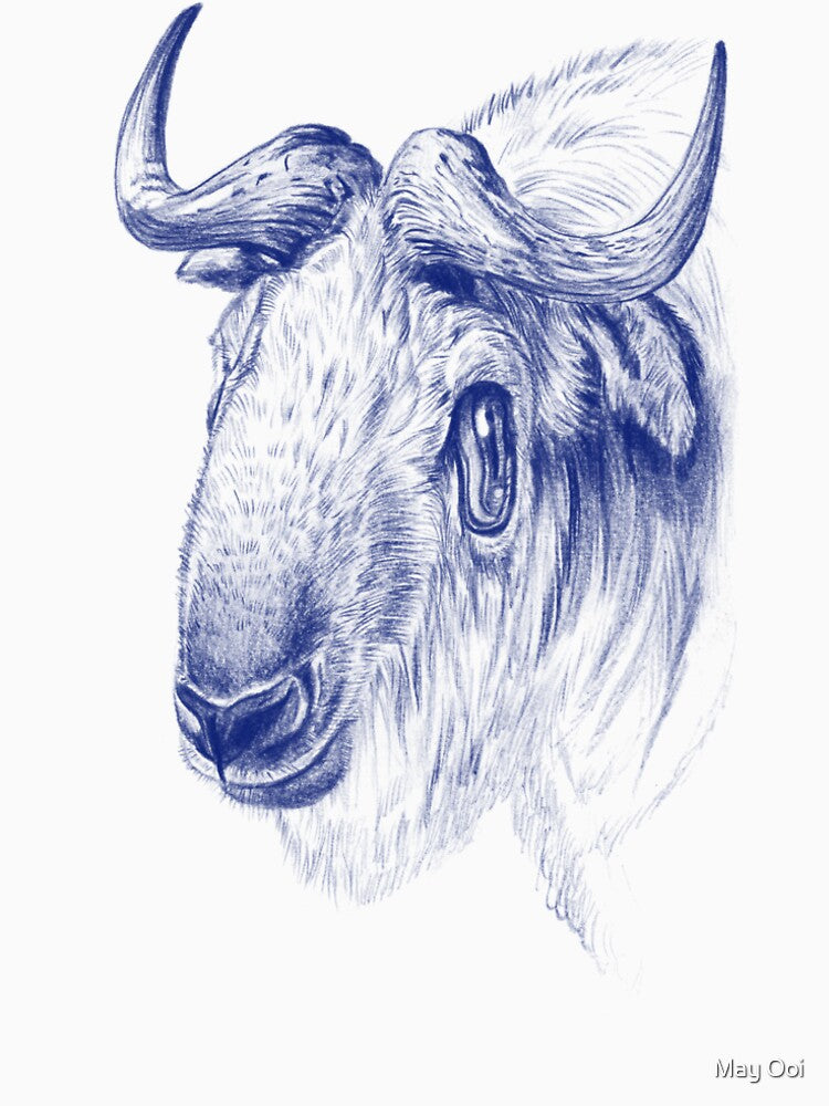 The Great Goat | Hand Drawn | Color Pencil Art by May Ooi