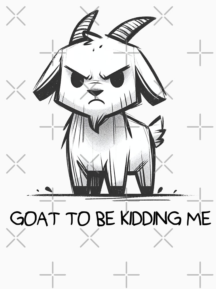Grumpy Goat Cartoon Illustration by Dream-Fab