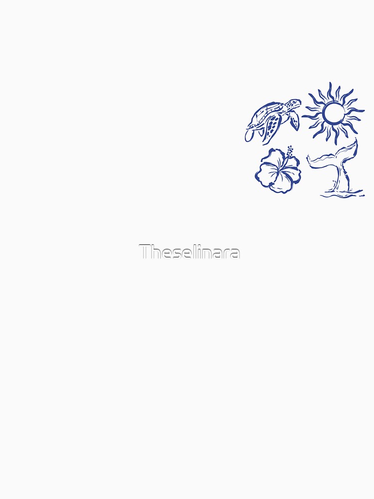 Minimalist Blue Ocean Life Summer Elements by Theselinara