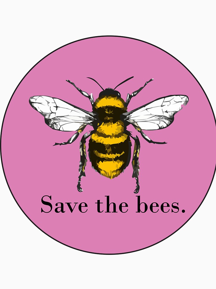 Save the bees pink by PupilCreative