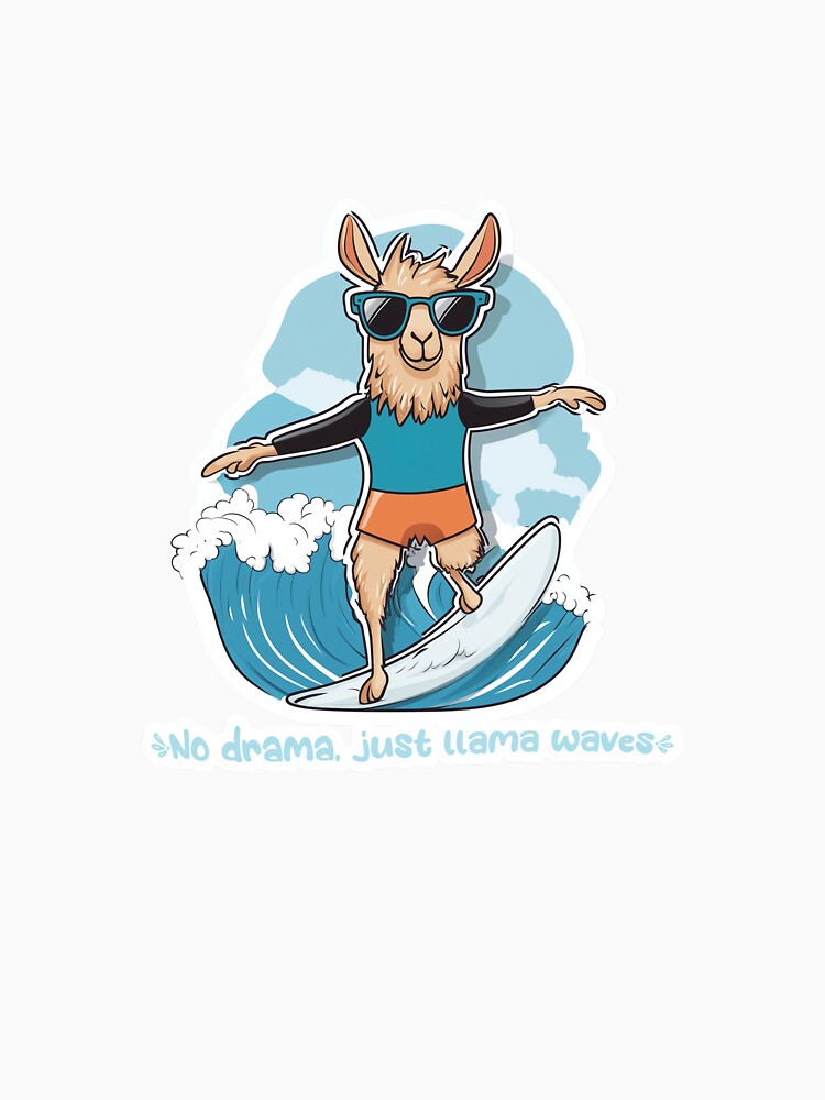 Surfing Llama Vibes - No Drama, Just Waves by SternDvir