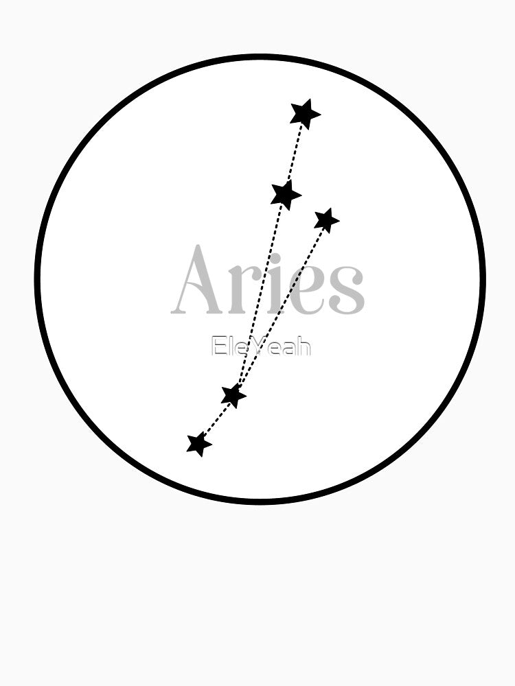 Aries zodiac constellation (white) by EleYeah