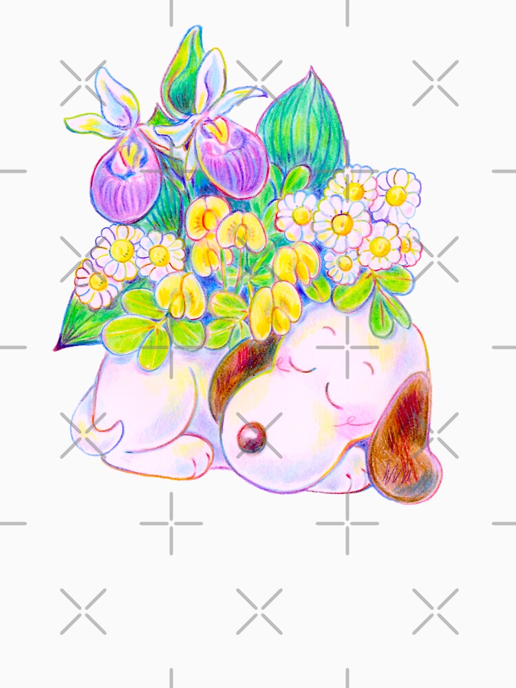 sleeping pup planter by gummy.gunk