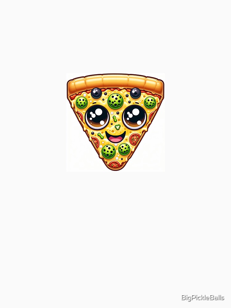 Pickleball Pizza Party – Cute Cheesy Slice Sticker by BigPickleBalls