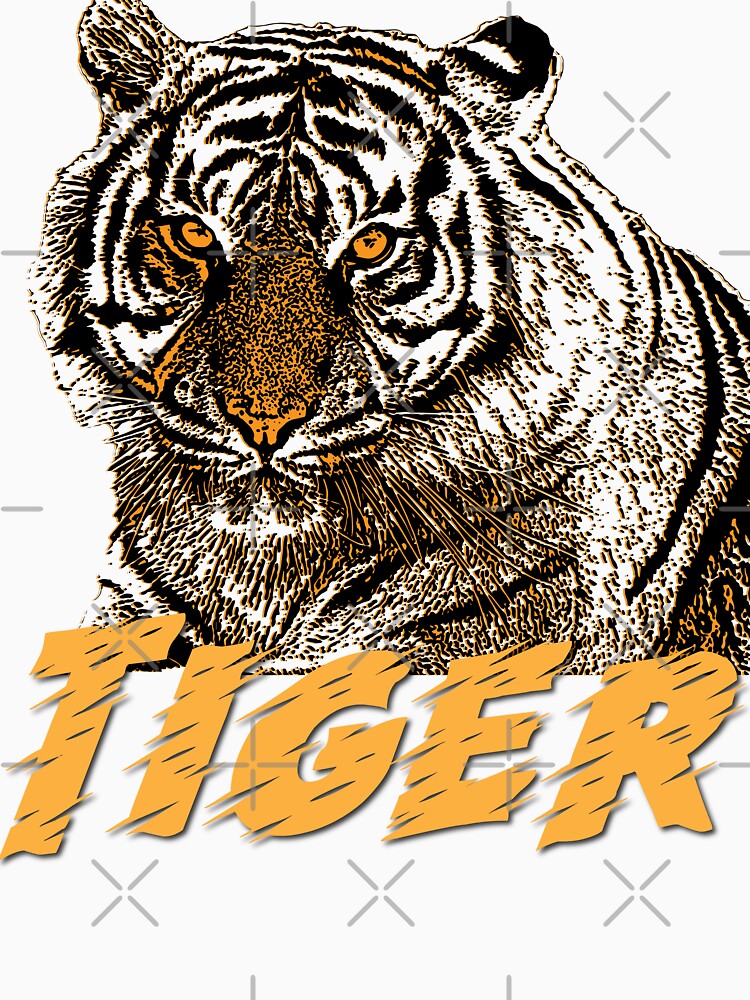 orange tiger by Stickers void