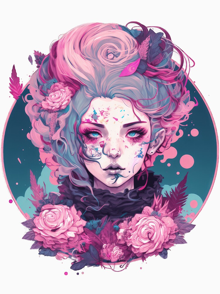 Pastel Goth Woman in Nibon Anime Style: Unique and Stylish Illustration by The-Sinister