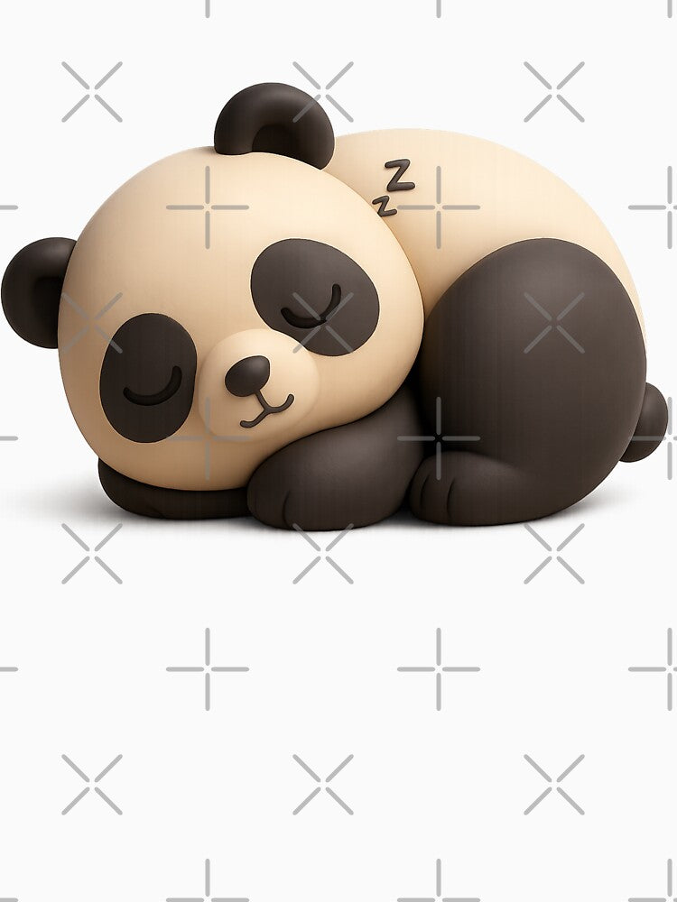 Cute Sleepy Baby Panda - Kawaii Sleepy Animal Art by Moons Studio