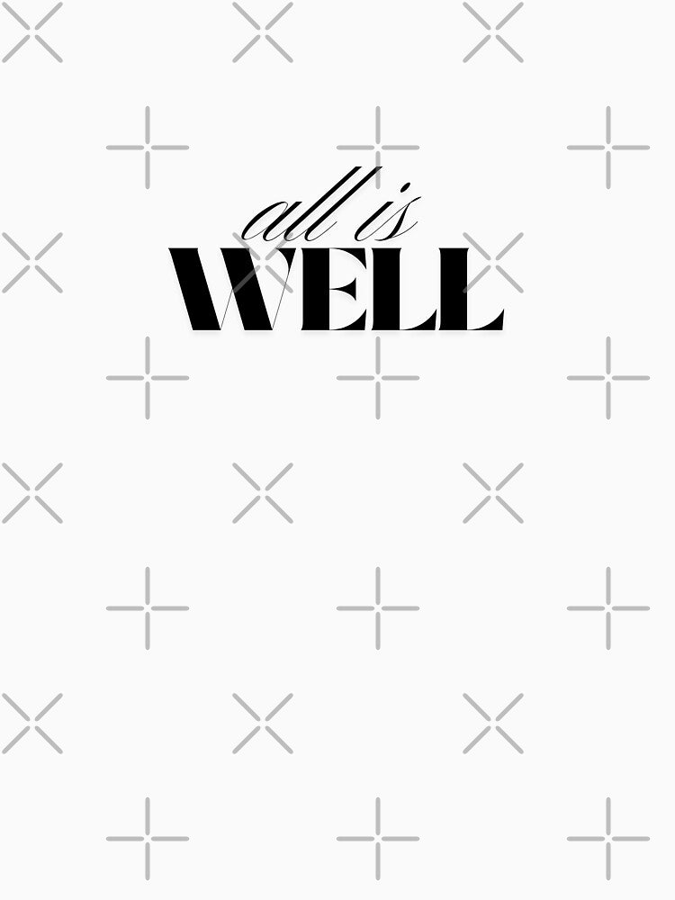 “Minimalist Mental Health Quote Sticker - All is Well” by the Minimalist Edit