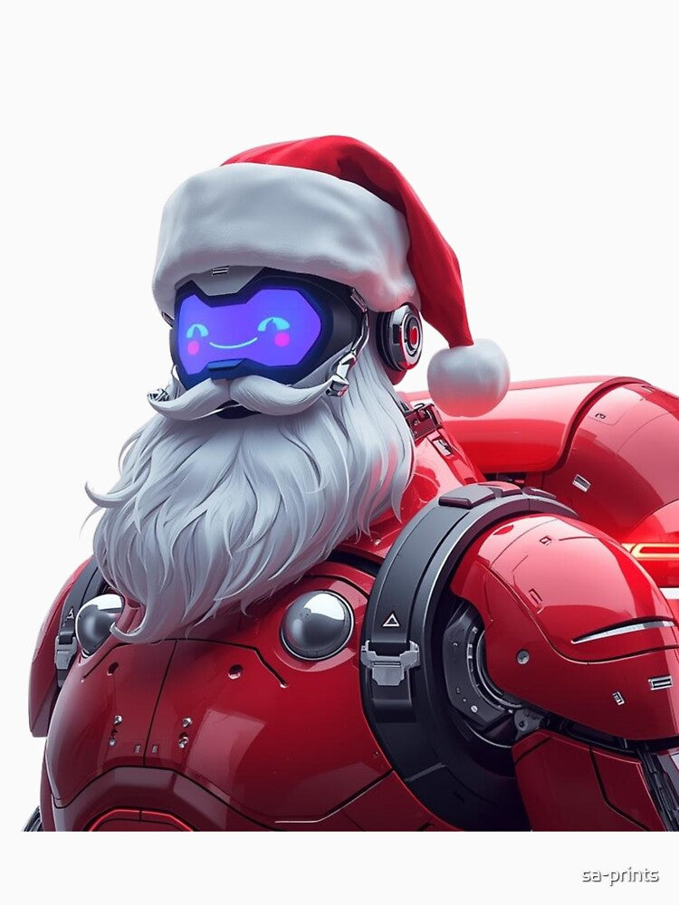 Cyber Santa Future Christmas Robot by sa-prints