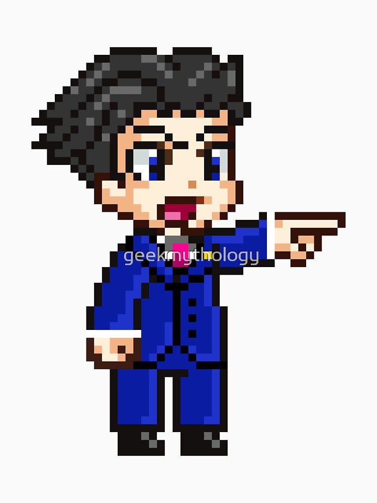 Phoenix Wright Pixel Sprite by pixelcadia