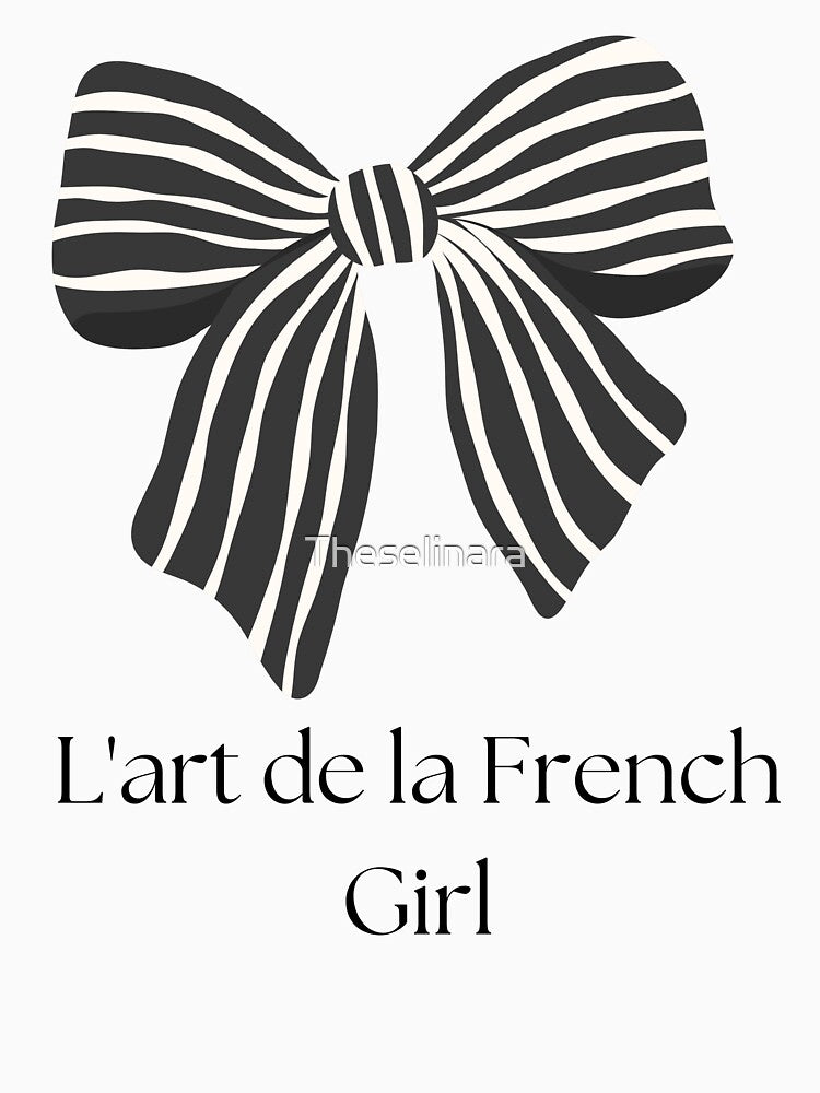 L'art de la French Girl Aesthetic Minimalist Bow Design by Theselinara