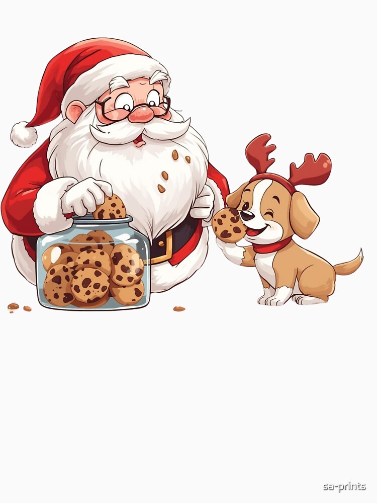 Caught Red Handed Santa Cookie Thief by sa-prints