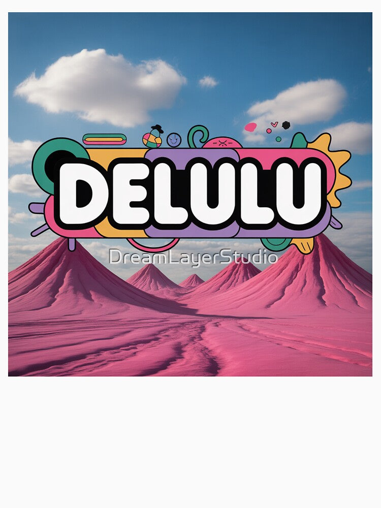 Delulu Aesthetic Meme – Delusional Humor Internet Slang Design by DreamLayerStudio