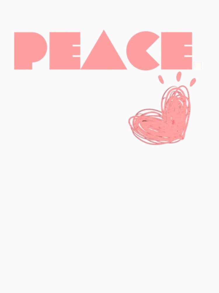 Peace Heart Minimalist Poster – Soft Aesthetic Girly Design by KleanGirlAesthetics