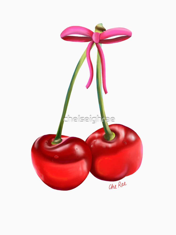 Coquette Cherry Bow Art by Chelseigh Rae Artistry