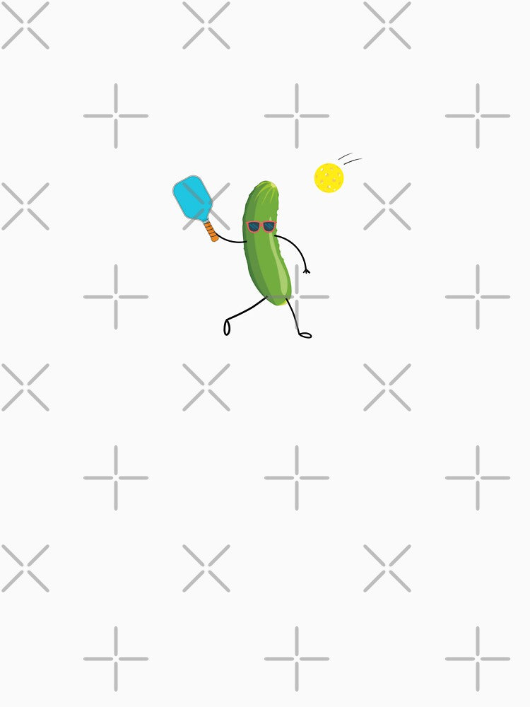 Pickle Playing Pickleball Blue Paddle by Flip Your Pancake