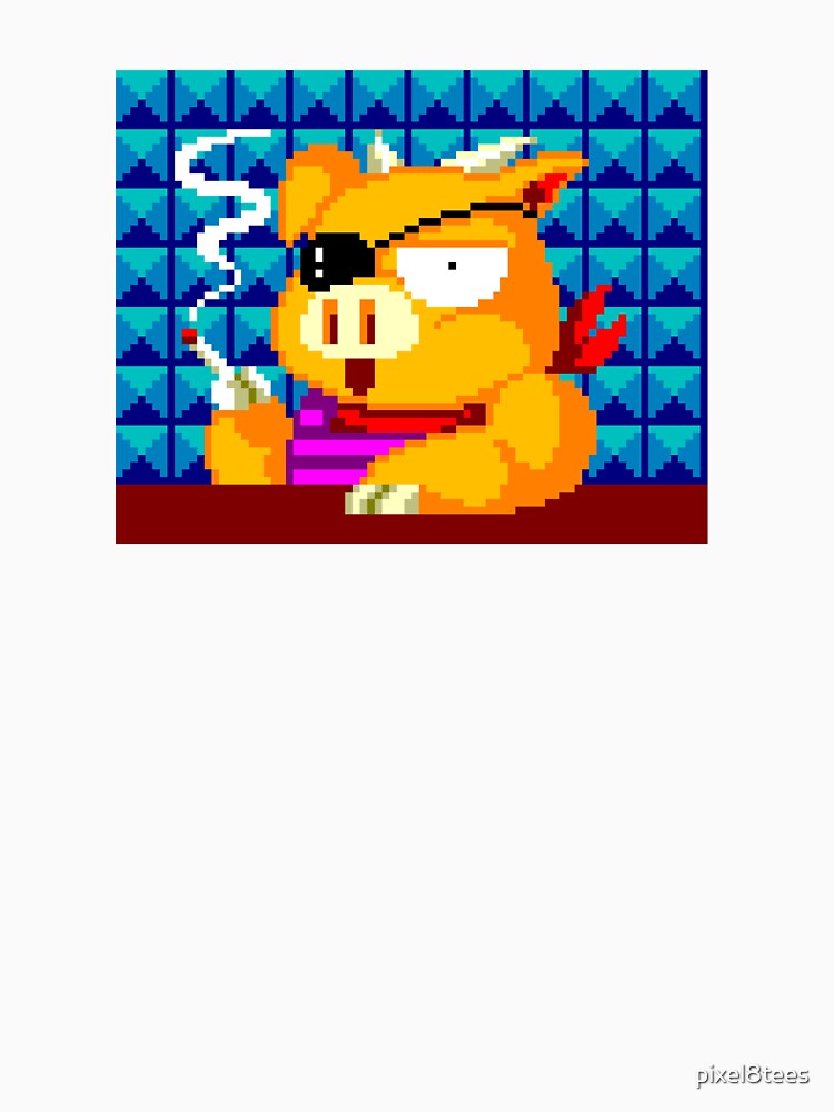 Wonder Boy III - Pirate Pig by pixel8tees