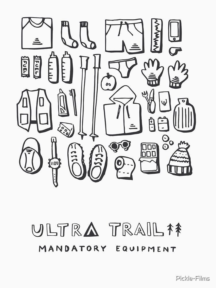 Ultra Trail - Mandatory Equipment - White by Pickle-Films