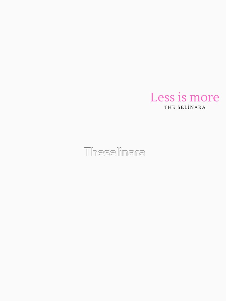 Less is More Pink Aesthetic Minimalist Quote Typography by Theselinara