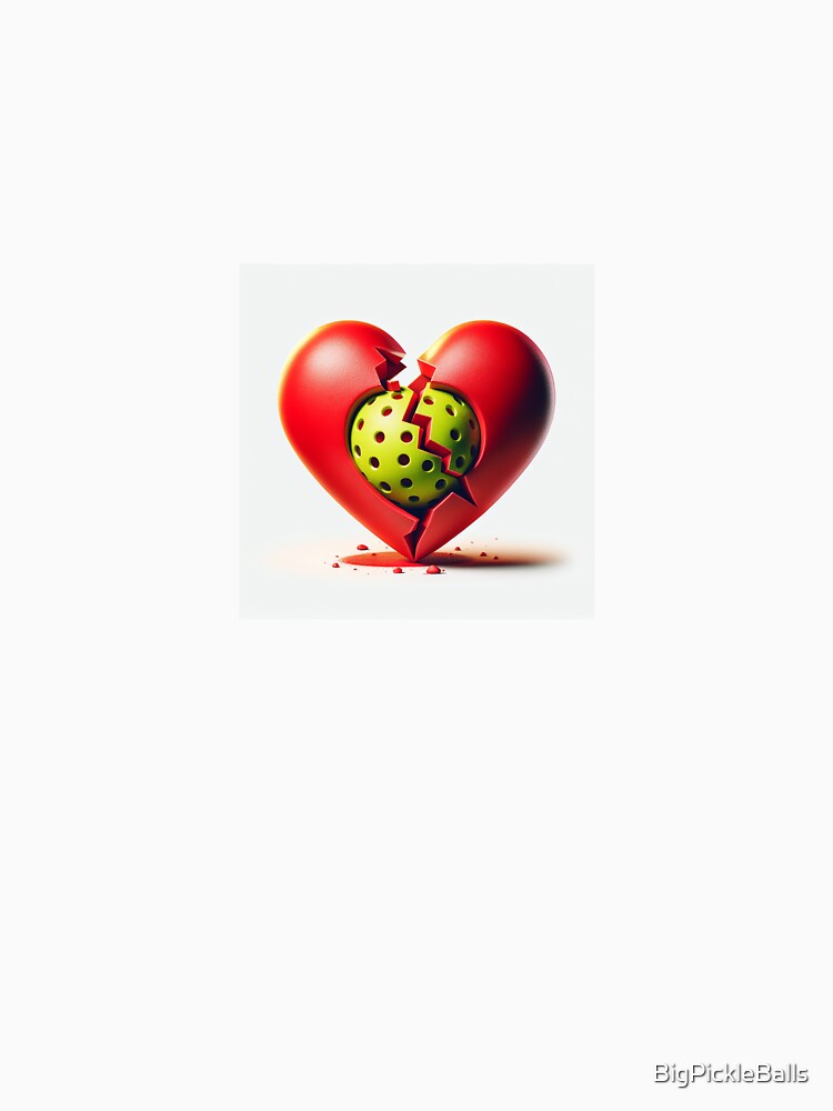 Dinked My Heart – Broken Heart Pickleball Sticker by BigPickleBalls
