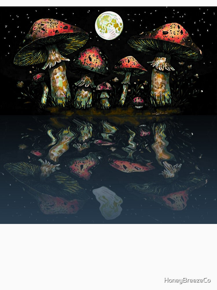 Mushrooms at Night by HoneyBreezeCo