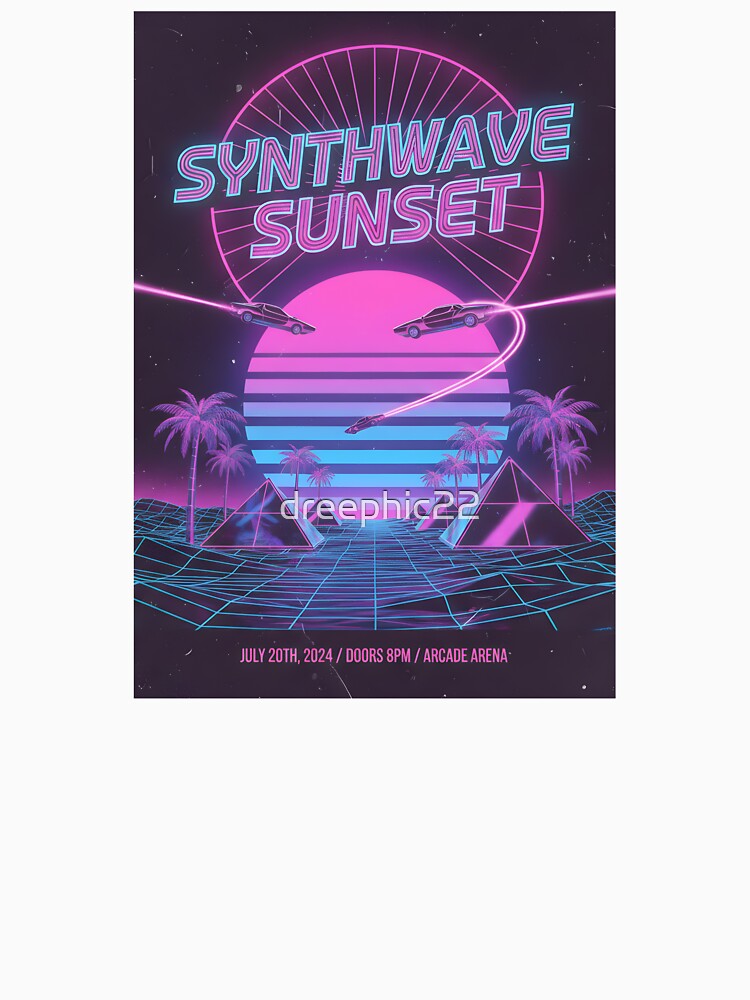 Synthwave Sunset Neon Night by dreephic22