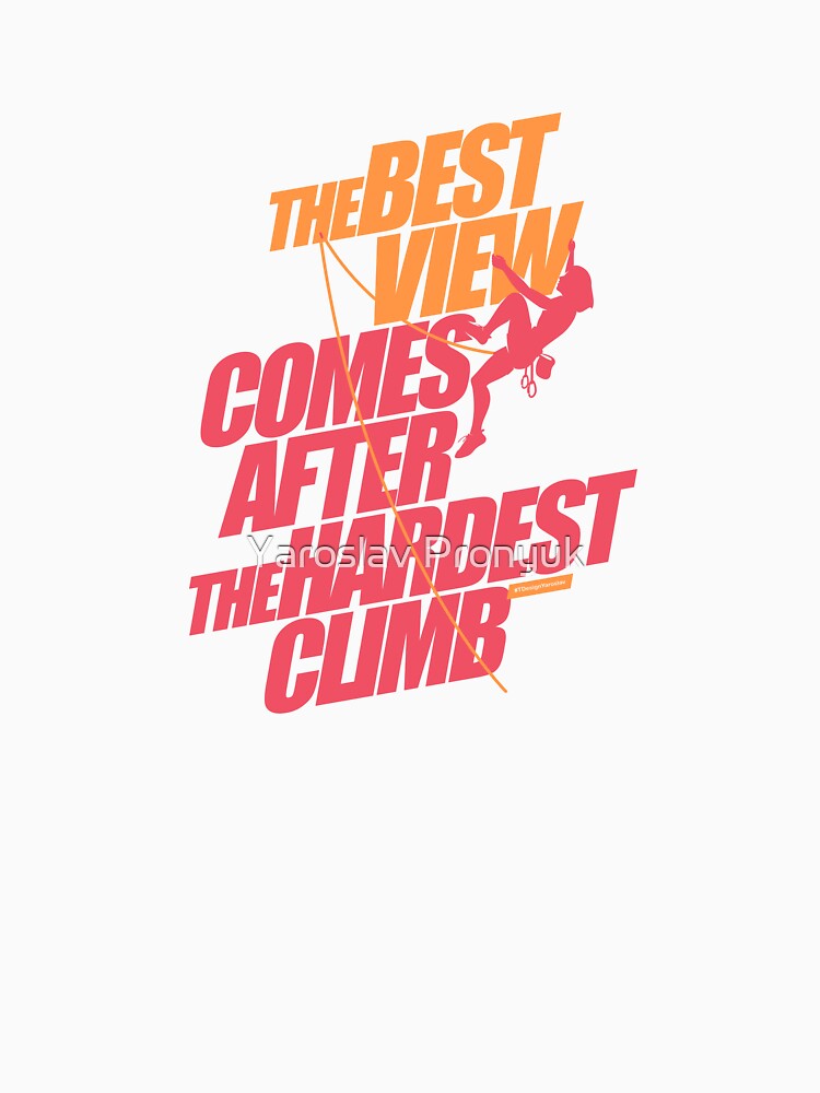 The best view (the girl climber), colors version by Yaroslav Pronyuk