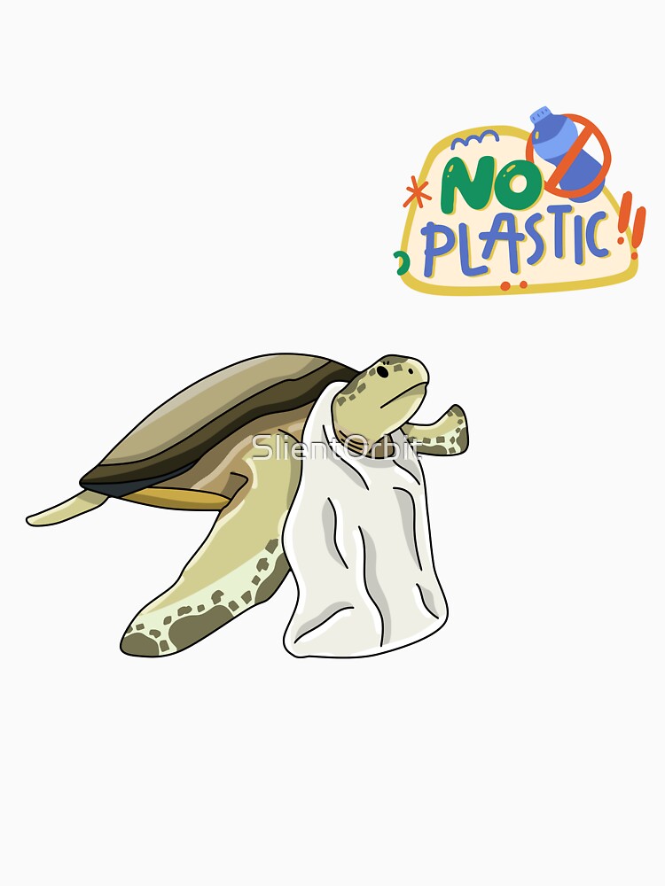 Sea Turtle vs. Plastic Bag - Save Our Oceans Illustration by SlientOrbit