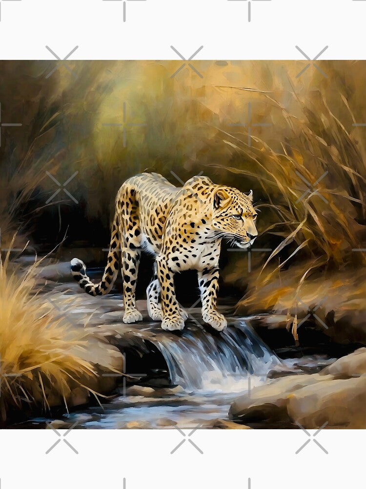 Thirsty Leopard by Island Art Studios