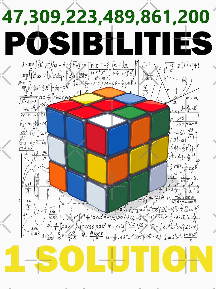 Funny Speed Cubing One Solution Math Lovers Boys Girls by Zikozaki